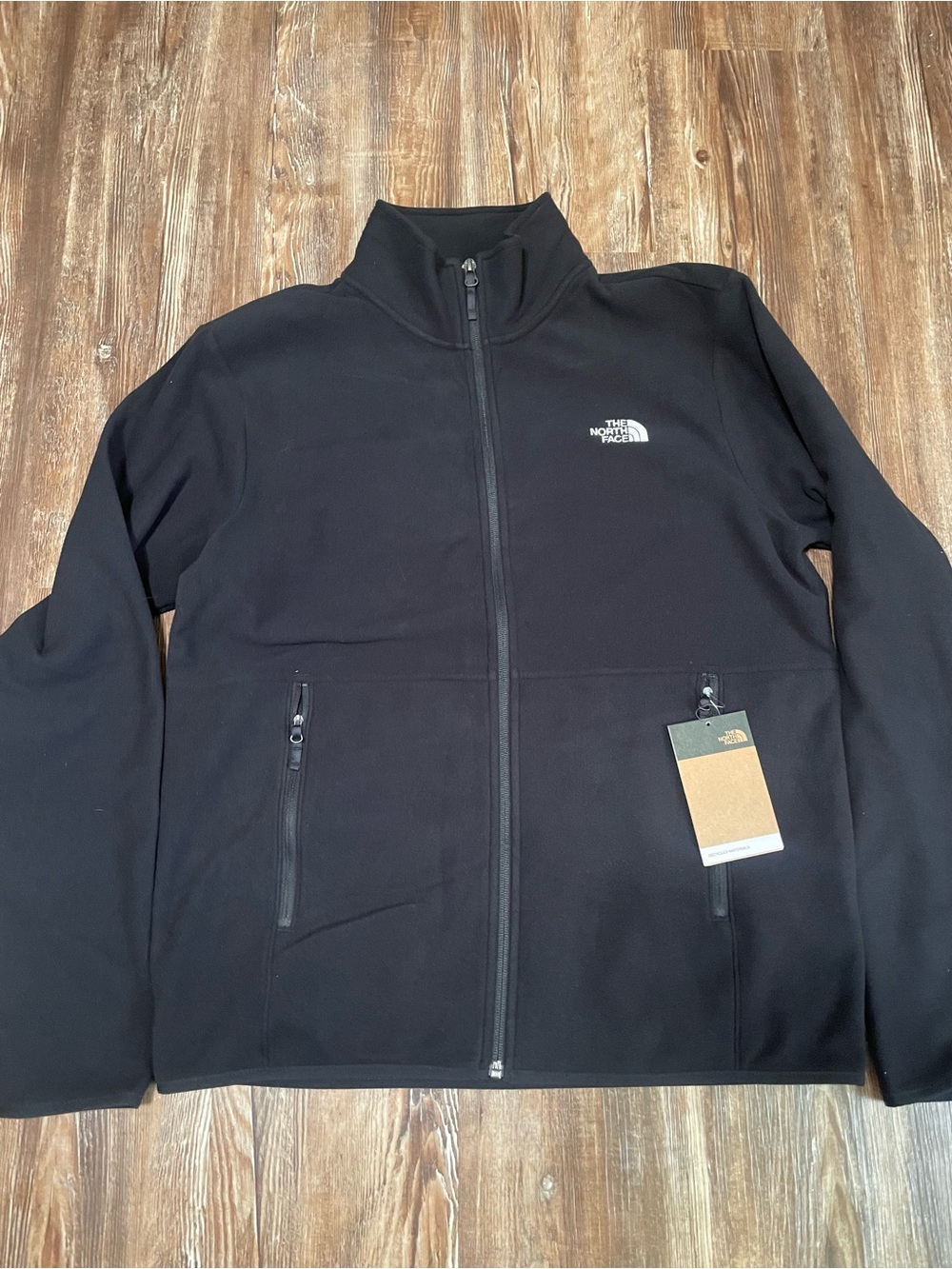 The North Face Glacier Fleece Full Zip Jacket Black Size S TNF MSRP $100